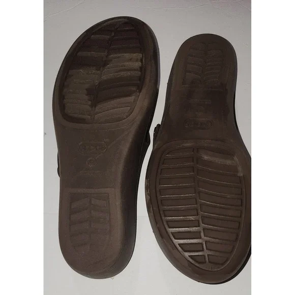 Crocs Sienna Slides Wedge Sandals Brown Comfort Casual Shoes Size 9W - Picture 5 of 5